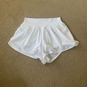 Aerie White Flowy Shorts